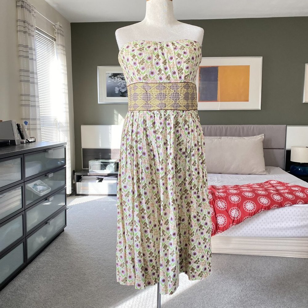 Plenty by Tracy Reese Strapless Summer Dress in Floral US8 - G - Picture 2 of 10